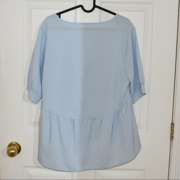 Baby blue high low babydoll blouse SHEIN - Picture 4 of 4